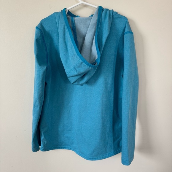 Under Armor Youth Small Girls Quarter Zip Hoodie Blue - Picture 4 of 4